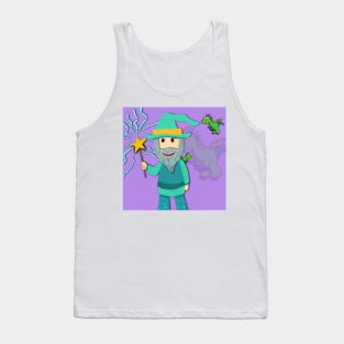 Happy Wizard and Dragon Tank Top